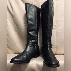 Women’s COLE HAAN x NikeAir “Dover” Black Leather Knee High Riding Boots Sz. 10